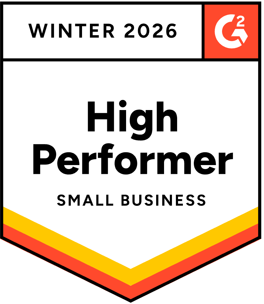 G2 Winter 2026 badge: High Performer, Small Business, Donor Management